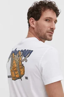 G-Star Raw t-shirt bawełniany męski kolor biały z nadrukiem - Koszulki męskie - miniaturka - grafika 1
