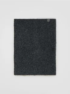 Reserved - Komin z domieszką wełny - ciemnoszary - Apaszki i szaliki damskie - miniaturka - grafika 1