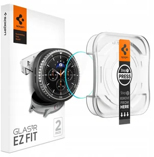 SZKŁO HARTOWANE SPIGEN GLAS.TR ”EZ-FIT” 2-PACK GALAXY WATCH 8 CLASSIC 46 MM CLEAR - Akcesoria do smartwatchy - miniaturka - grafika 1