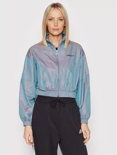 Bluzy damskie - Adidas Bluza adicolor Iridescent H35893 Szary Regular Fit - grafika 1