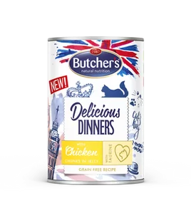 BUTCHER'S Delicious Dinners w galaretce 24x400g (kot) Mix smaków - Mokra karma dla kotów - miniaturka - grafika 2
