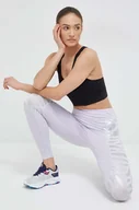 Legginsy - Puma legginsy treningowe Nova Shine kolor fioletowy z nadrukiem - miniaturka - grafika 1