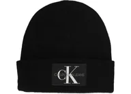 Czapki damskie - Calvin Klein Jeans Czapka K50K506246 one size Monologo Patch Non-Rib Beanie - miniaturka - grafika 1