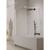 Parawany nawannowe - New Trendy EXK-2335 PARAWAN NAWANNOWY NEW MODUS WHITE U 50x150 CZYSTE 8mm ACTIVE SHIELD - miniaturka - grafika 1