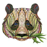 Puzzle - Drewniane Puzzle SŁODKA PANDA 2W1 L - miniaturka - grafika 1