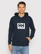 Bluzy męskie - Helly Hansen Bluza Hh Box 53289 Granatowy Regular Fit - miniaturka - grafika 1