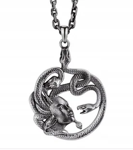 Naszyjnik, wisiorek, przywieszka - grecka Meduza, antyczna gorgona - Wisiorki - miniaturka - grafika 1