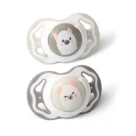 Smoczki uspokajające - BabyOno BabyOno Smoczek symetryczny silikonowy lama 2szt 3-6m | szybka  | szeroki wybór smoczków uspokajających 1224/02 - miniaturka - grafika 1
