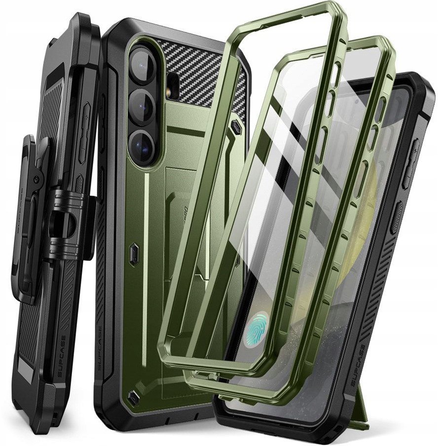 Supcase Etui pancerne UB Pro SP+noSP do Galaxy S25, zielone