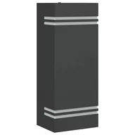 Lampy ogrodowe - vidaXL Kinkiet zewnętrzny, czarny, stal nierdzewna - miniaturka - grafika 1