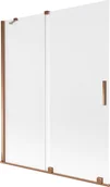 Parawany nawannowe - Mexen Velar parawan nawannowy 2-skrzydłowy rozsuwany 140 x 150 cm, szron, różowe złoto - 896-140-000-31-60 - miniaturka - grafika 1