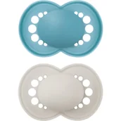 Smoczki uspokajające - MAM Original 16m+ smoczek Turquoise/ Grey 2 szt. - miniaturka - grafika 1