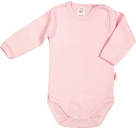 Body dla niemowląt - Body długi rękaw Jasny RÓŻ Bawełna r 92 KLEKLE - miniaturka - grafika 1