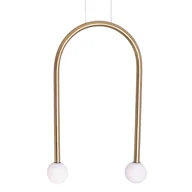 Lampy sufitowe - Lampa zwisowa do salonu Enigma P0514 Maxlight LED 4W 3000K kulista złota - miniaturka - grafika 1