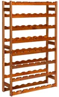 Regały - Brązowy regał drewniany na wino H5-G37 - miniaturka - grafika 1