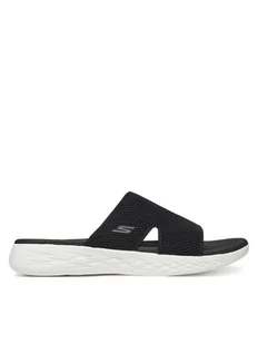 Skechers Klapki On-The-Go 600-Oceanside 140003/BKW Czarny - Klapki i japonki damskie - miniaturka - grafika 1
