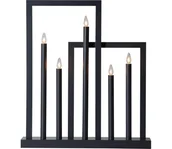 Ozdoby bożonarodzeniowe - Eglo 410952 - Świecznik bożonarodzeniowy FRAME 5xE10/3W/230V czarny - miniaturka - grafika 1