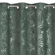 Zasłony - Eurofirany Zasłona Livia ciemnozielona 140 x 250 cm na przelotkach - miniaturka - grafika 1