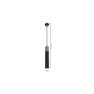 Milagro Lampa wisząca SOLO SAWN BLACK PATINATED WOOD 1x mini GU10 MLP7469 - Lampy sufitowe - miniaturka - grafika 4