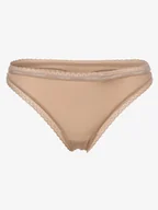 Majtki damskie - Calvin Klein Stringi Kobiety Sztuczne włókno beżowy|różowy jednolity, S - miniaturka - grafika 1