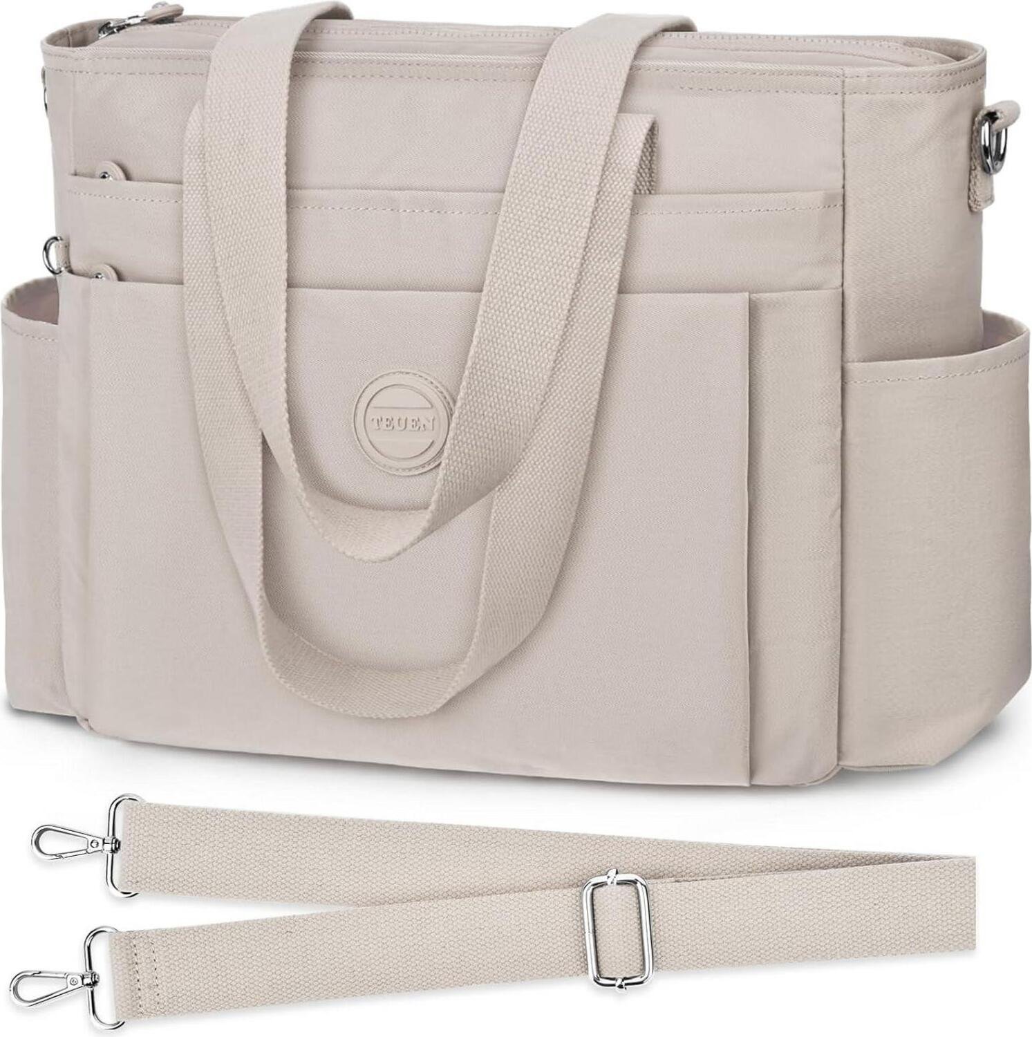 TEUEN Duża nylonowa torebka damska Crossbody Shopper 23L Niebieski