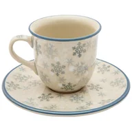 Filiżanki - Filiżanka Do Herbaty Kawy 180 Ml Ze Spodkiem - Ceramika Artystyczna Bolesławiec - miniaturka - grafika 1