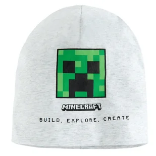 Cool Club, Czapka chłopięca, szara, Minecraft - Czapki dla dzieci - miniaturka - grafika 1