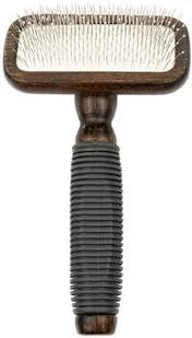 Ekskluzywna szczotka pudl�wka prostok�tna, dla zwierz�t, drewno bukowe, stal, tworzywo TPR, wym. 9,4x16,3cm - Szczotki i furminatory - miniaturka - grafika 1