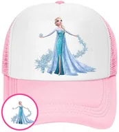 Czapki i chusty sportowe męskie - CZAPKA Z DASZKIEM KRAINA LODU DLA DZIECI SIATKA RÓŻOWA BEJSBOLÓWKA - miniaturka - grafika 1