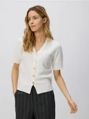 Swetry damskie - Reserved - Kardigan z dekoracyjnymi guzikami - złamana biel - miniaturka - grafika 1