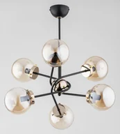 Lampy sufitowe - Kolaż lampa wisząca 6-punktowa czarna/złota 63126 - miniaturka - grafika 1