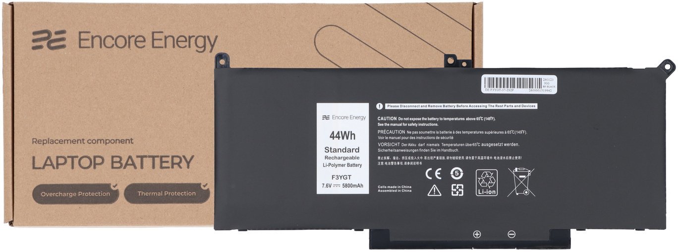 Bateria Encore Energy Nowa do Dell Latitude 7280 7290 7380 7390 7480 7490 44Wh 7.6V 5800mAh F3YGT