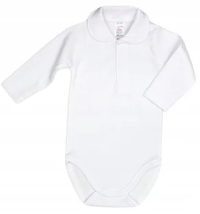 Body DR KOŁNIERZYK ZAOKRĄGLONY Eleganckie DLA DZIEWCZYNKI BIAŁE 104 KLEKLE - Body dla niemowląt - miniaturka - grafika 1