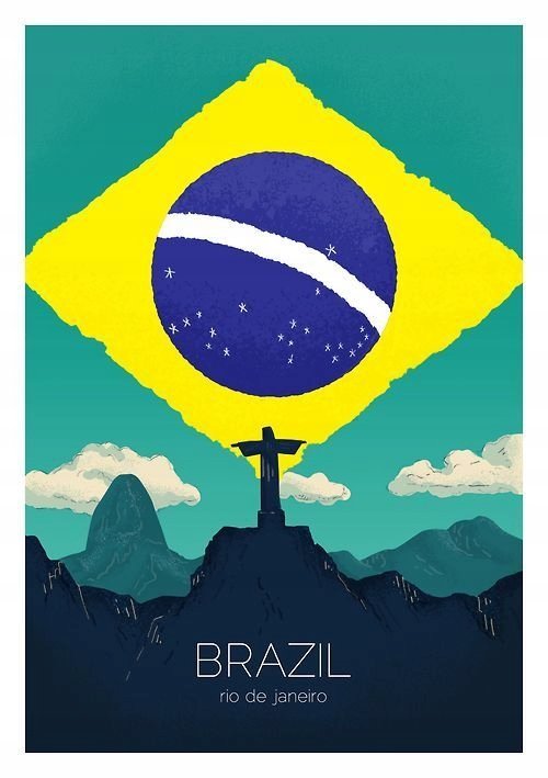 PODKŁADKA POD MYSZ Z Nadrukiem 22x18 cm Rio De Janeiro Brazil Tekst Prezent