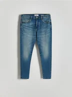 Spodnie męskie - Reserved - Jeansy carrot slim - indigo jeans - miniaturka - grafika 1
