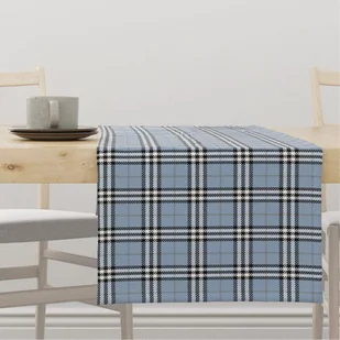 Bieżnik CLASSIC wzór CL04 błękitna krata 40 x 300 cm - Obrusy i serwetki - miniaturka - grafika 1