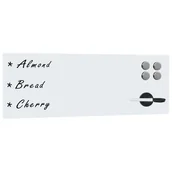 Tablice i flipcharty - vidaXL Ścienna tablica magnetyczna, szklana, biała, 60 x 20 cm vidaXL - miniaturka - grafika 1