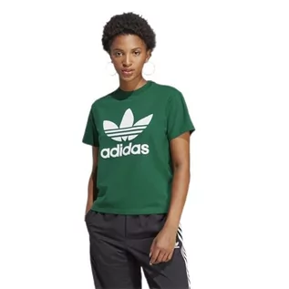 Koszulki i topy damskie - adidas Trefoil Tee Koszulka damska, Dark Green, M - grafika 1