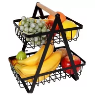 Pozostałe akcesoria kuchenne - Vilde Kosz metalowy 2-poziomowy 9442F0 9442F0 SAM  ONE SIZE - miniaturka - grafika 1