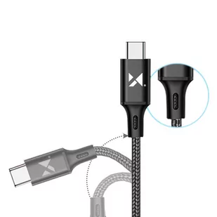 Wozinsky kabel USB - USB Typ C 2,4A 1m czarny (WUC-C1B) - Kable USB - miniaturka - grafika 4