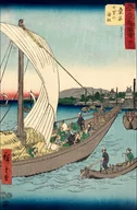 Plakaty - Kuwana Shichiri no tosen, Hiroshige Ando - plakat Wymiar do wyboru: 70x100 cm - miniaturka - grafika 1