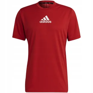Koszulka męska adidas Primeblue Designed To Move Sport 3-Stripes Tee czerwo - Koszulki męskie - miniaturka - grafika 1