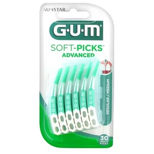 GUM Soft-Picks Advanced szczoteczki międzyzębowe Medium x30 sztuk - Wybielanie zębów - miniaturka - grafika 1