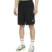 Spodenki męskie - KRÓTKIE SPODENKI NIKE MĘSKIE BAWEŁNIANE CZARNE SZORTY DD7014 010 r. S - miniaturka - grafika 1