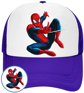 CZAPKA Z DASZKIEM SPIDERMAN DLA DZIECI NA LATO NIEBIESKA BEJSBOLÓWKA - Czapki i chusty sportowe męskie - miniaturka - grafika 1