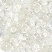 Dekoratorstwo - Cekiny okrągłe matowe 9mm 15g - Loveart - białe - miniaturka - grafika 1