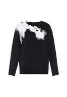 Swetry damskie - faina Damski sweter z dzianiny bez ramiączek z nieregularnym haftem koronkowym, czarny, rozmiar XL/XXL, czarny, XL - miniaturka - grafika 1