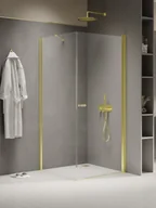 Kabiny prysznicowe - Kabina prysznicowa New Trendy New Soleo 80x80 kwadratowa złota uniwersalna K-1834-WP - miniaturka - grafika 1