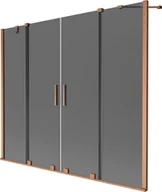 Parawany nawannowe - Mexen Velar Duo parawan nawannowy 2-skrzydłowy rozsuwany 200 x 150 cm, grafit, miedź szczotkowana - 896-200-000-42-65 - miniaturka - grafika 1