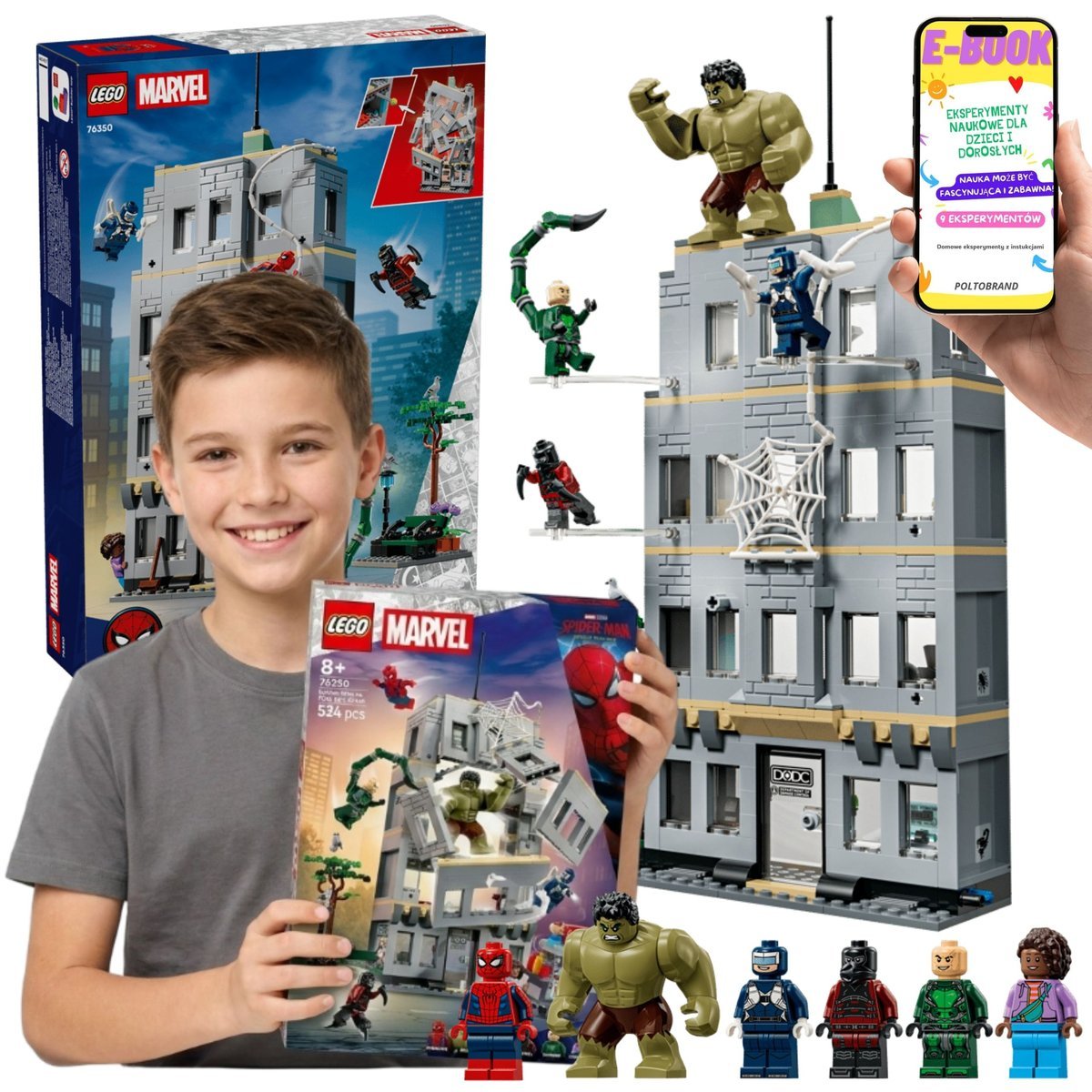LEGO Marvel Epickie Starcie Spider-Man kontra Hulk (76350) + E-BOOK